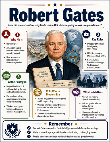 Robert Gates I Educational Infographic