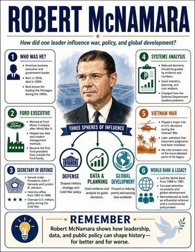 Robert McNamara I Educational Infographic