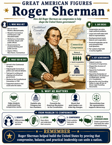 Roger Sherman I Educational Infographic