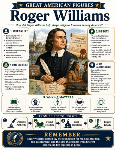 Roger Williams I Educational Infographic