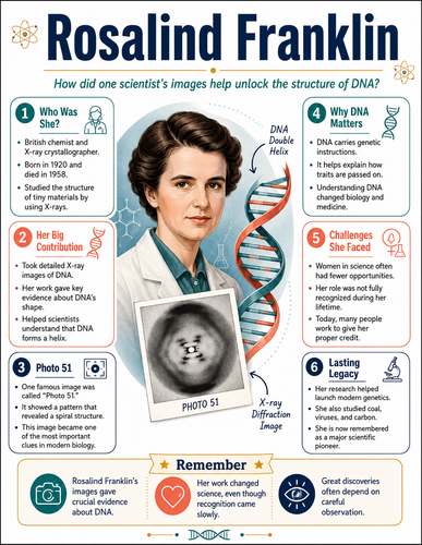 Rosalind Franklin I Educational Infographic