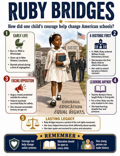 Ruby Bridges I Educational Infographic