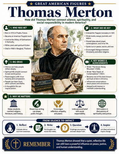 Thomas Merton I Educational Infographic