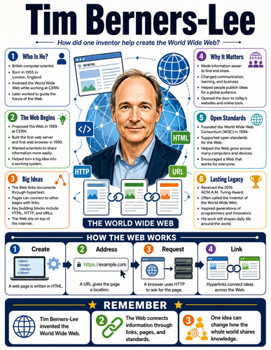 Tim Berners-Lee I Educational Infographic