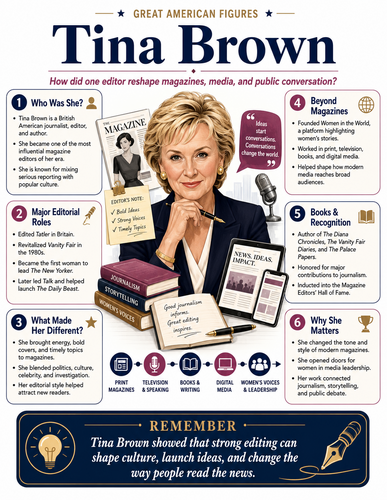 Tina Brown I Educational Infographic