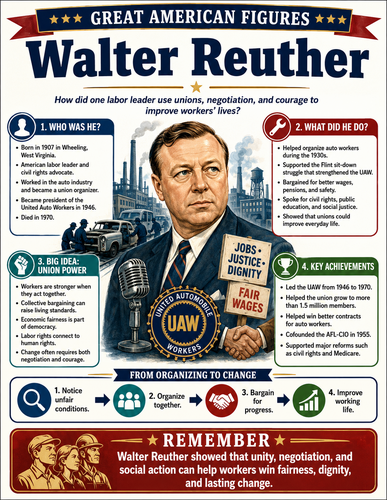 Walter Reuther I Educational Infographic