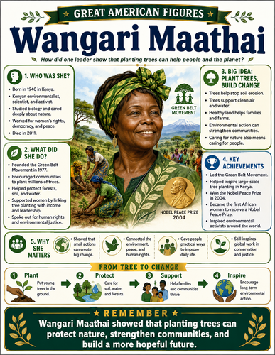 Wangari Maathai I Educational Infographic
