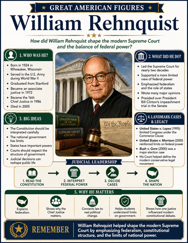 William Rehnquist I Educational Infographic
