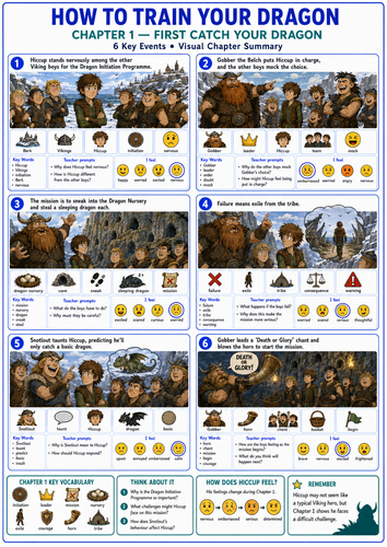 How to Train Your Dragon Chapter 1 | Visual Summary, Key Vocabulary & Comprehension