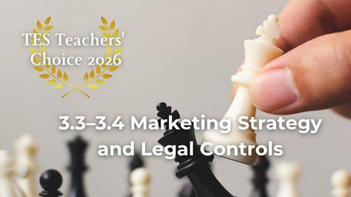 Cambridge IGCSE Business 0264 & 0774 | 3.4 Marketing Strategy & Legal Controls | PowerPoint Lesson