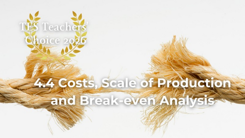 Cambridge IGCSE Business 0264 & 0774 | 4.4 Costs and Break-even | PowerPoint Lesson