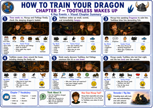 How to Train Your Dragon Chapter 7 | Visual Summary, Key Vocabulary & Comprehension