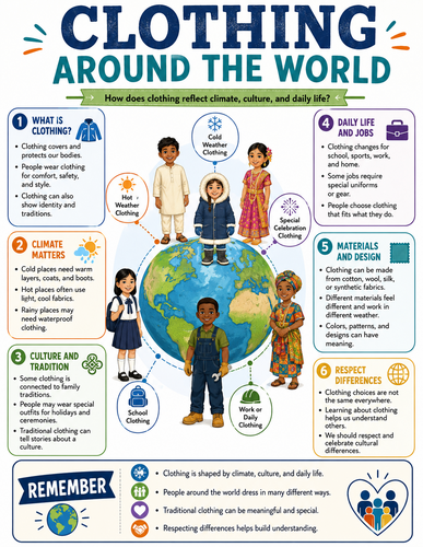 Clothing Around the World I Educational Infographic