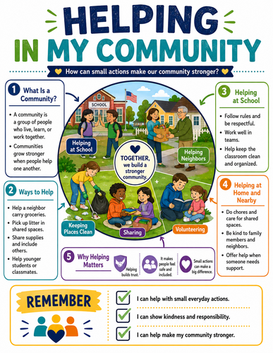 Helping My Communities I Educational Infographic