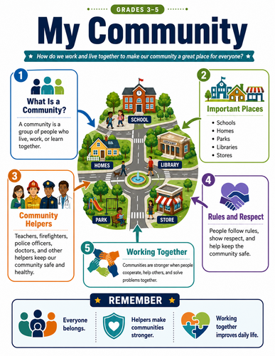 My Community I Educational Infographic