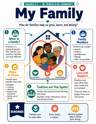 My Family I Educational Infographic