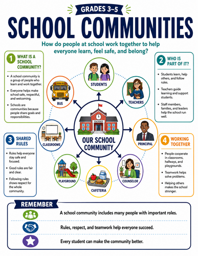 School Communities I Educational Infographic