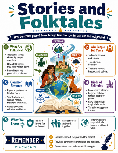 Stories and Folktales I Educational Infographic