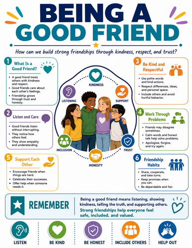 Being a Good Friend I Educational Infographic
