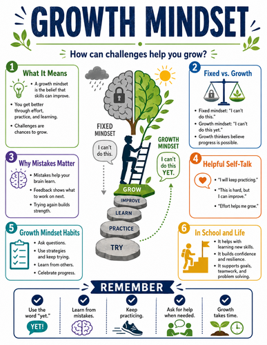 Growth Mindset I Educational Infographic