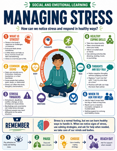 Managing Stress I Educational Infographic
