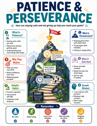 Patience & Perseverance I Educational Infographic