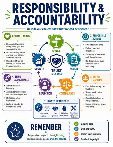 Responsibility and Accountability I Educational Infographic