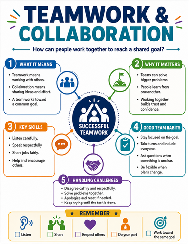 Teamwork & Collaboration I Educational Infographic