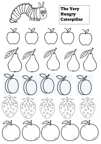 Count and Colour The Very Hungry Caterpillar