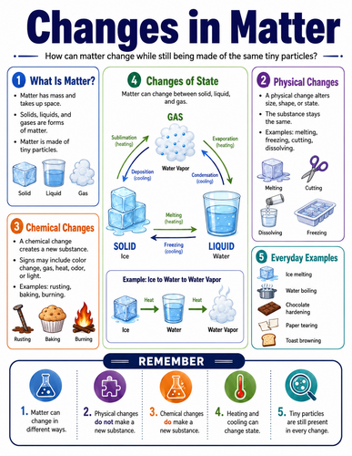 Changes in Matter I Educational Infographic