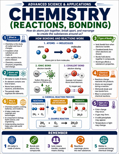 Chemistry - Reactions and Bonding I Educational Infographic