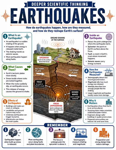 Earthquakes I Educational Infographic