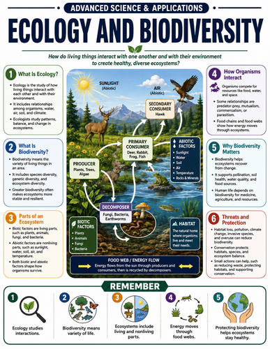 Ecology and Biodiversity I Educational Infographic