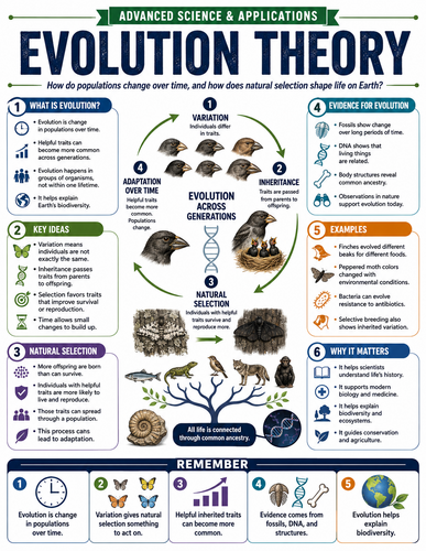Evolution Theory I Educational Infographic