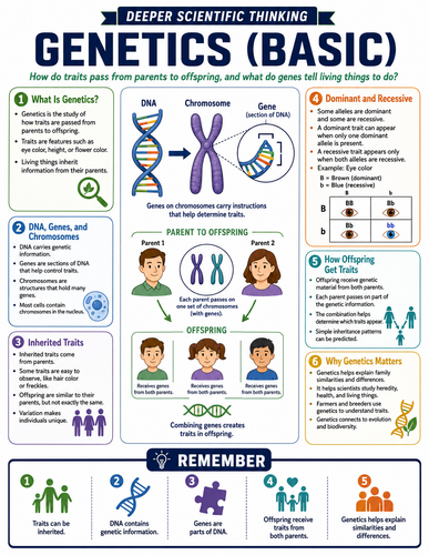 Genetics - Basic I Educational Infographic