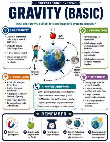 Gravity - Basic I Educational Infographic