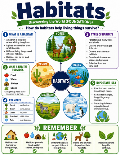 Habitats I Educational Infographic