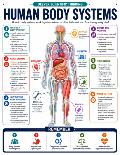 Human Body Systems I Educational Infographic