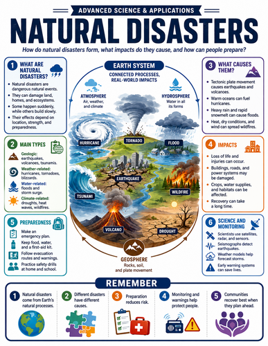 Natural Disasters I Educational Infographic