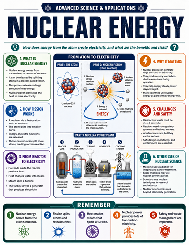 Nuclear Energy I Educational Infographic