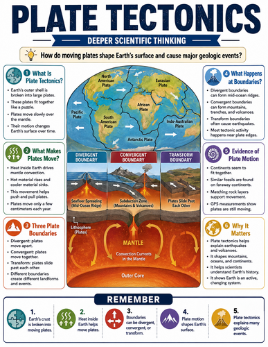 Plate Tectonics I Educational Infographic