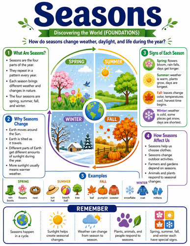Seasons I Educational Infographic