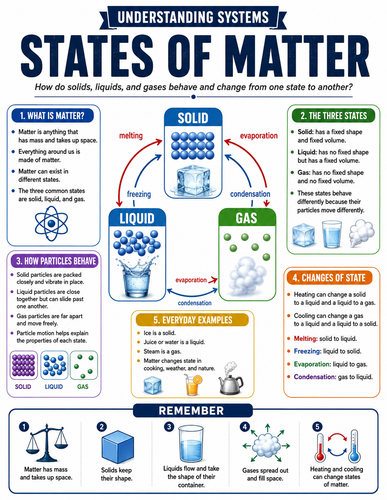 States of Matter I Educational Infographic