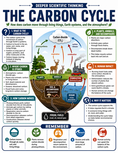 The Carbon Cycle I Educational Infographic