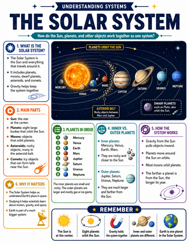 The Solar System I Educational Infographic