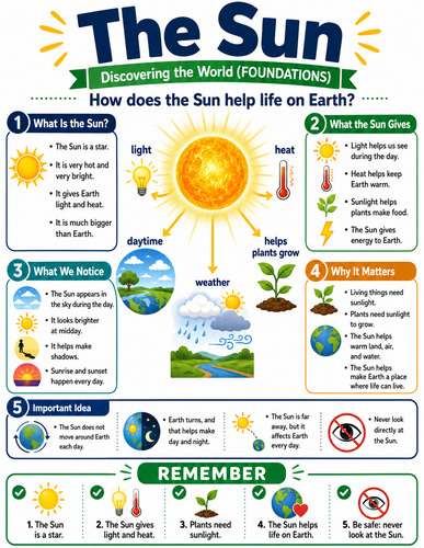 The Sun I Educational Infographic