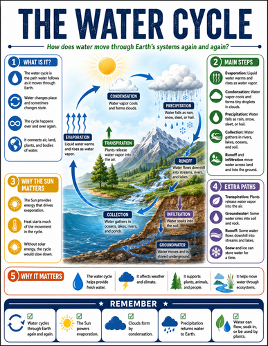 The Water Cycle I Educational Infographic