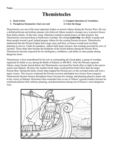 Themistocles  Worksheet