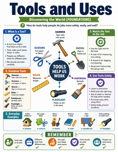 Tools and Uses I Educational Infographic