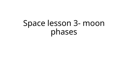 KS3 moon phases lesson